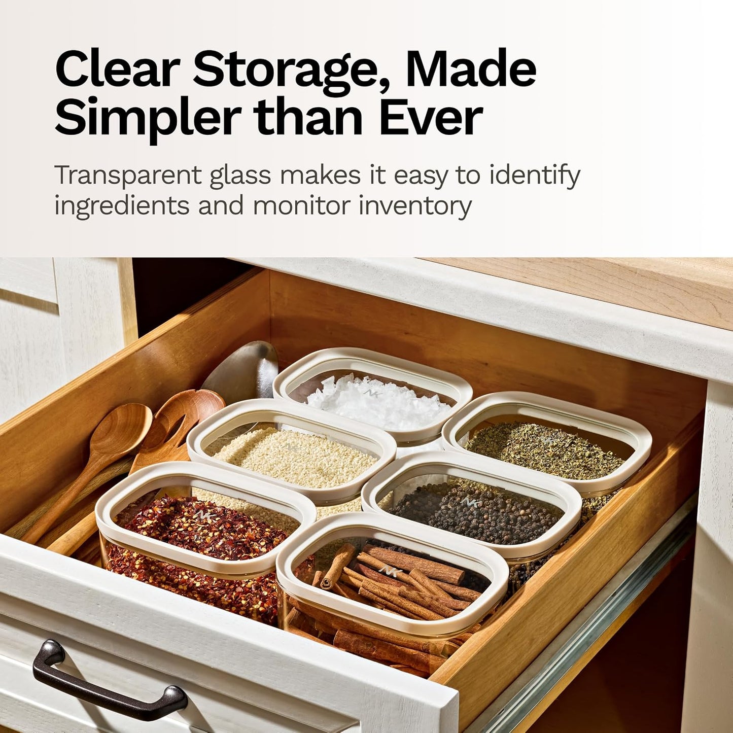 20-Piece Food Storage Containers with Lids – Stackable BPA-Free Borosilicate Glass Pantry Storage Containers with Leak-Resistant Airtight Seal for Kitchen & Pantry Organization