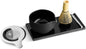 Matcha Set, 6-Piece Ceramic Matcha Bowl Kit with Display Tray | Bamboo Whisk with Stand, Steel Sifter and Spoon, Pour Spout Bowl, Dishwasher Safe, for Home and Ceremony